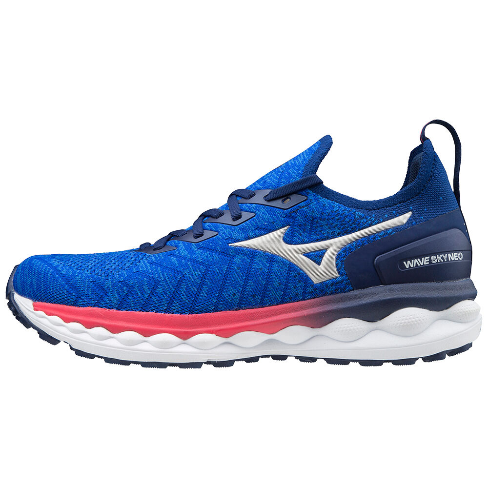 Scarpe Running Mizuno Wave Sky Neo Uomo - Blu/Argento/Rosa - 86539-WDAL